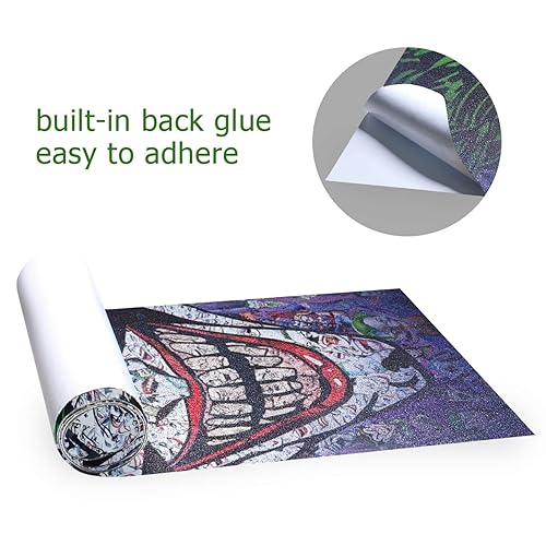 Miniatura 6 de Lindas hojas de cinta de agarre para patineta de payaso y azúcar, sin burbujas, antideslizante, 33 x 9 pulgadas, para adolescentes, niñas y niños