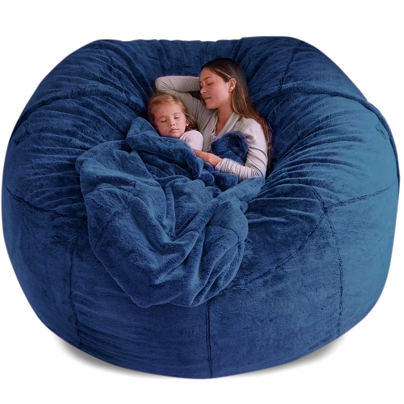Housse pouf 2,1 m daim résistant pour remplacer un canapé convertible inconfortable en salon
