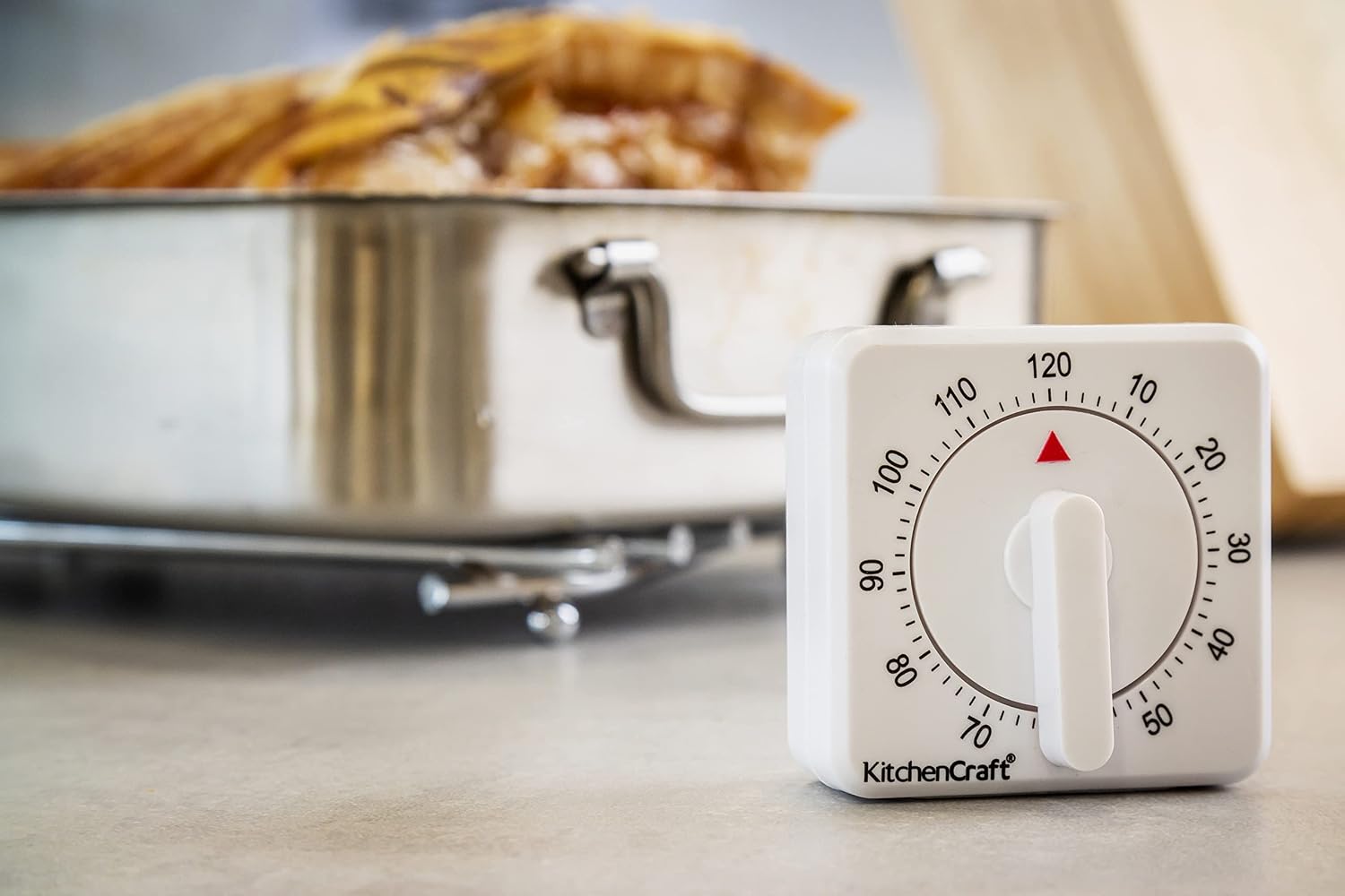 KitchenCraft Wind Up Kitchen Timer, 2 Hour