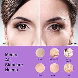 NgraCoola CLIE Facial Cleansing Brush - Waterproof & Rechargeable Face Scrubber for Men & Women, Cleansing, Exfoliating & Massaging - Violet