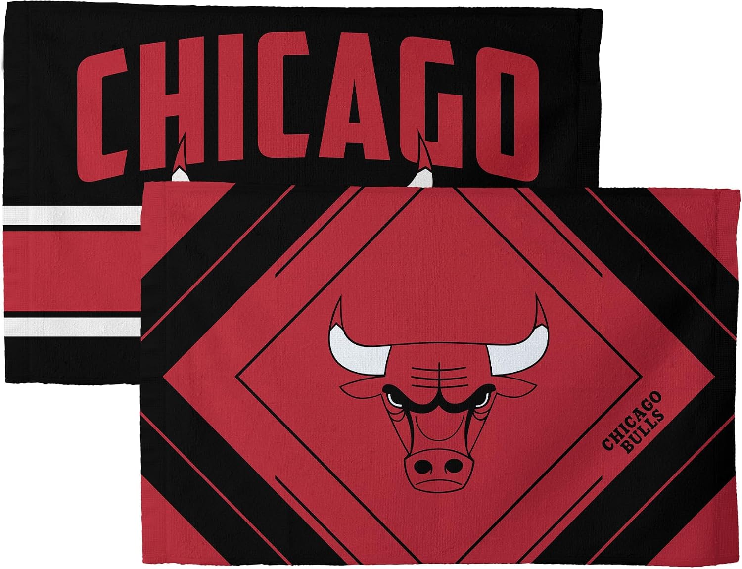 NORTHWEST NBA Chicago Bulls Fan Towel 2-Pack, 16" x 25", Pick-N-Roll