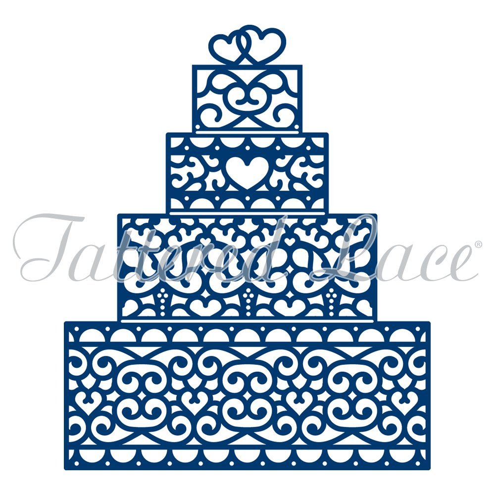 Tattered Lace Tiered Wedding Cake Die - D262 - Rare