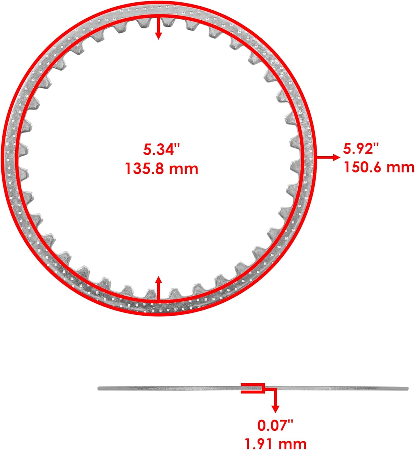 Caltric Clutch Friction with Steel Plates Kit Compatible with Suzuki VL1500B VL1500T Boulevard C90 C90T 2015 / DL1000A V-Strom 1000 Vstrom 2014-2015