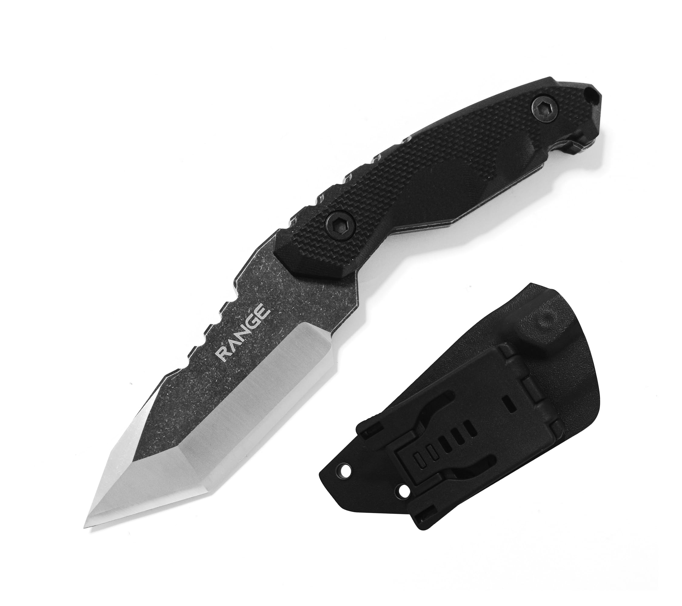 Range HK17 coltello da campeggio in acciaio inox 420, 20.5 cm, lama 9.1 cm x 11.4 cm manico antiscivolo G10