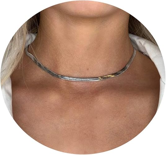 VIROMY Chunky Gold Toggle Necklace 18K Gold Filled Pearl Vintage Paper Clip Link Chain Shining Twisted Rope Cuban Choker Toggle Bar Clasp Necklaces for Women