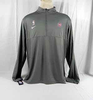 2019-20 Detroit Pistons Team Issued Pullover Quarter Zip Shirt Nike 2XLT 4S - NBA Game Used