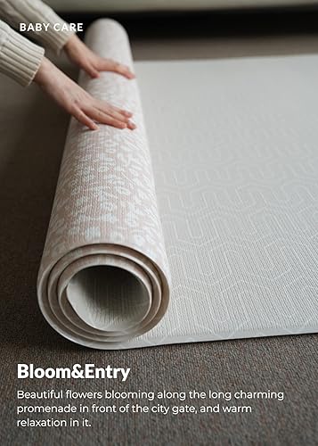 Miniatura 3 de Baby Care - Alfombra de juego (mediano, diseño de Hygge, Bloom & Entry) de 73 x 49 pulgadas, original de una pieza, reversible, enrollable,