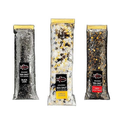 The Essentials of Islandia - Paquete de sal marina islandesa (3 unidades, recambios a granel)
