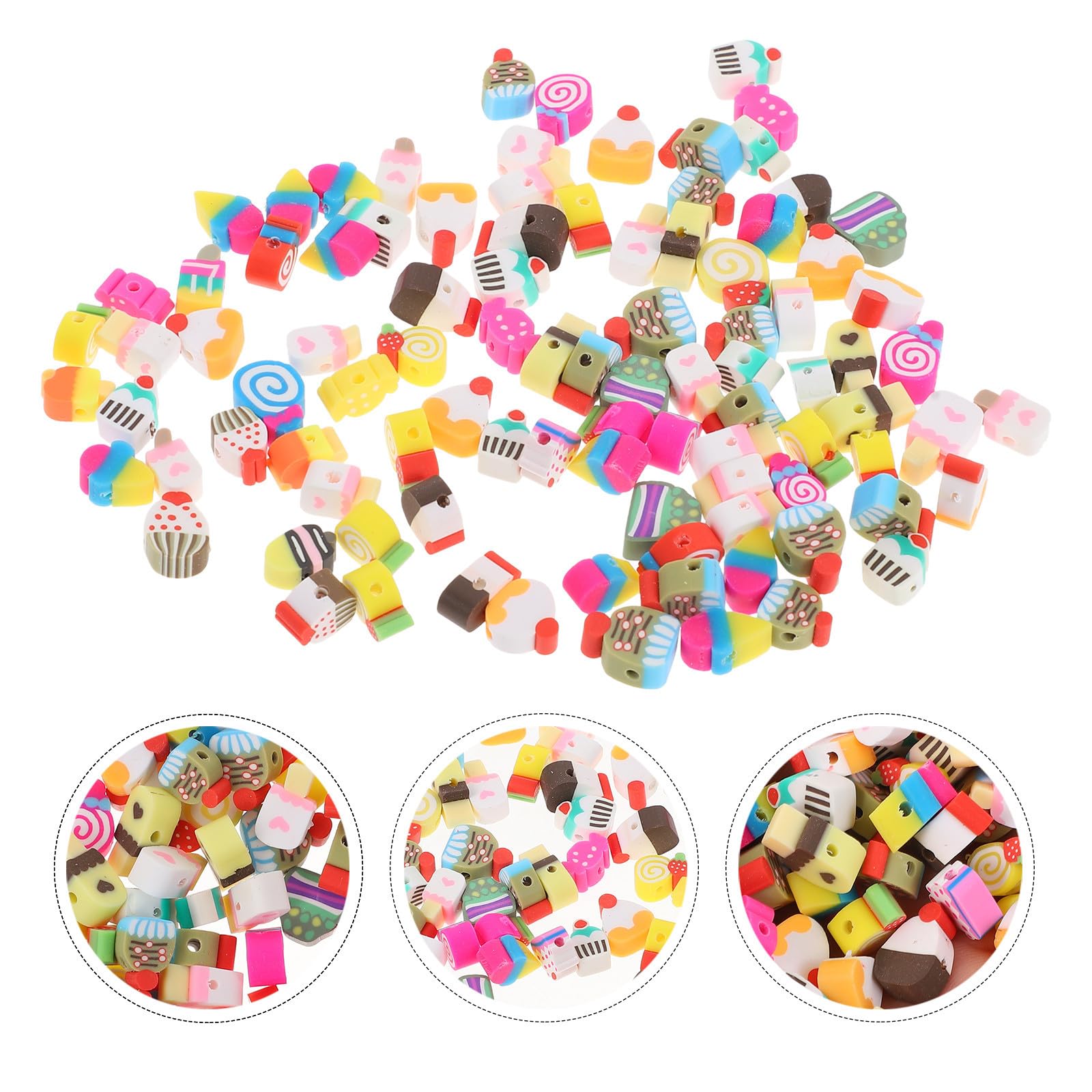 BESPORTBLE 8 Set Perline Decorative Fai da Te in Argilla Polimerica per | Materiale Delicato e Pratico, Leggero e Portatile, per Braccialetti e Collane, Non Sbiadisce Facilmente Stile Casuale