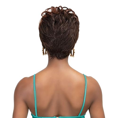 Miniatura 6 de Janet Collection Lujosa peluca MALIA de cabello humano 100% virgen (1B)