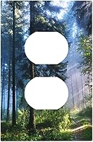 Vista 168 de Funky Retro Vintage 70s 60s Boho Hippie Hongo Botánico Floral 2 Gang Interruptor de luz de palanca doble Placa de pared Cubierta de toma