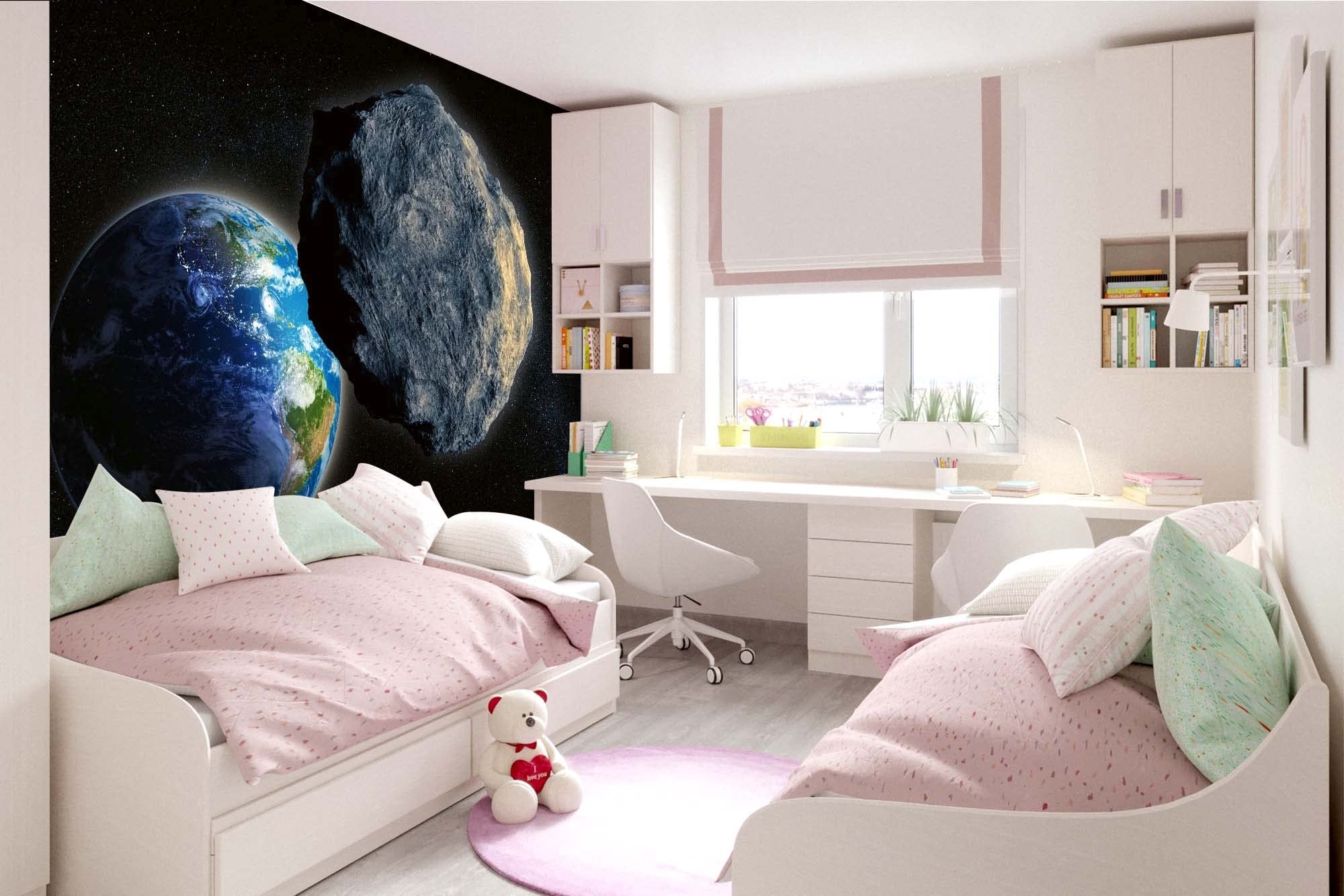 DIMEX LINE Non-Woven Photo Wallpaper Large Asteroid 375 x 250 cm - Non-Woven Wallpaper, wall Mural, wall Art - Wallpaper for Living Room, Bedroom, Office, Kitchen