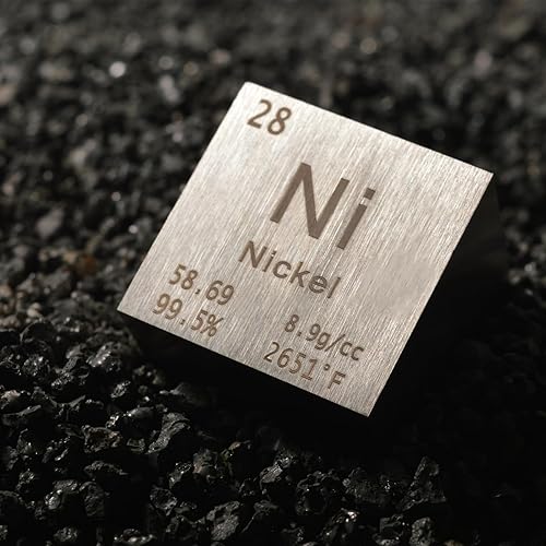 Miniatura 6 de Cubo de níquel de densidad de metal, cubo de elementos de alta densidad de metal puro para colecciones de elementos, experimentos de laboratorio,