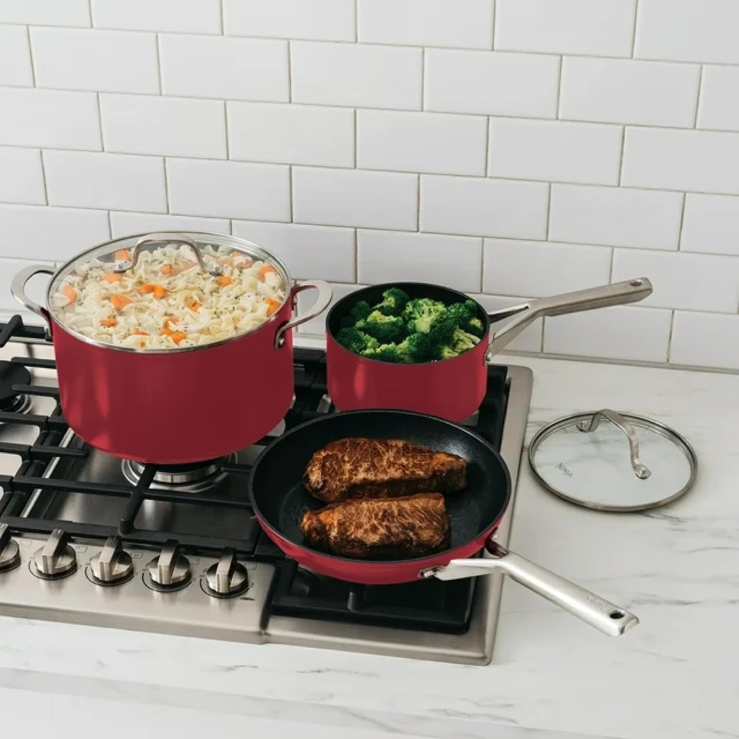 Ninja Foodi NeverStick 11-Piece Cookware Set, Guaranteed To Never Stick, C19600