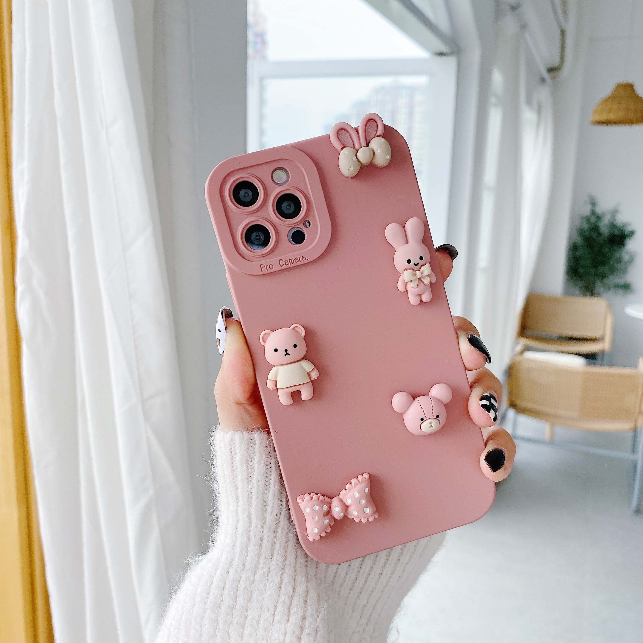 CASEBREED Fashion Women | Girls Simple and Cute 3D Cartoon Soft Rubber Flexible Silicone Back Cover Case for iPhone 13 Pro Max (Silicon | Pink) (B0B7NNH5TS) Amazon Price History, Amazon Price Tracker
