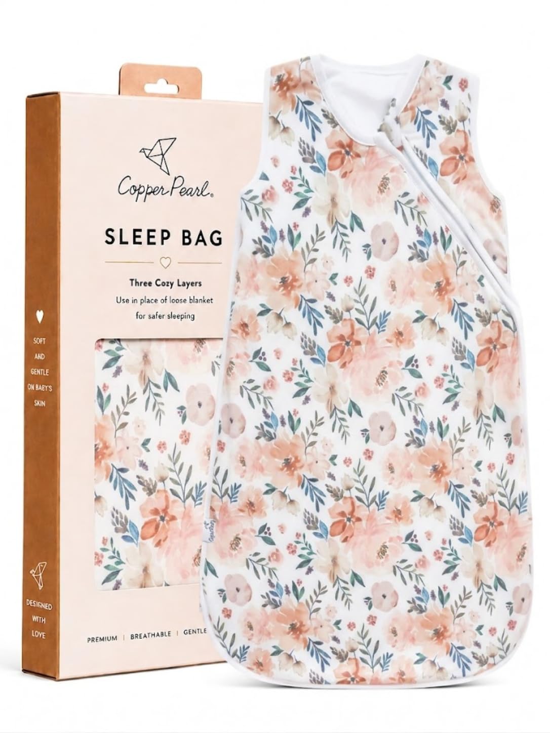 Copper Pearl Baby Sleep Sack, Autumn - Wearable Blanket for 0-6 Months, Sleeveless Sleep Sack for Baby Boy or Girl
