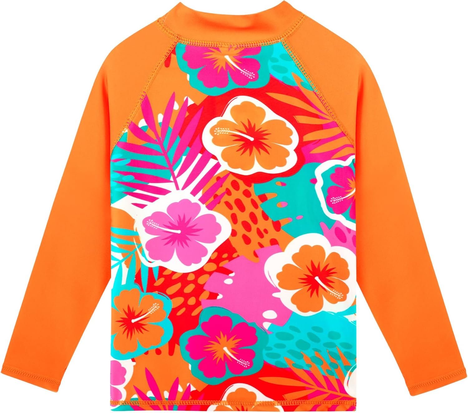 TFJH E Girls Swimsuit UPF 50+ UV Two Piece Long Sleeve Swimwear Rash Guard Sets 3-12Y