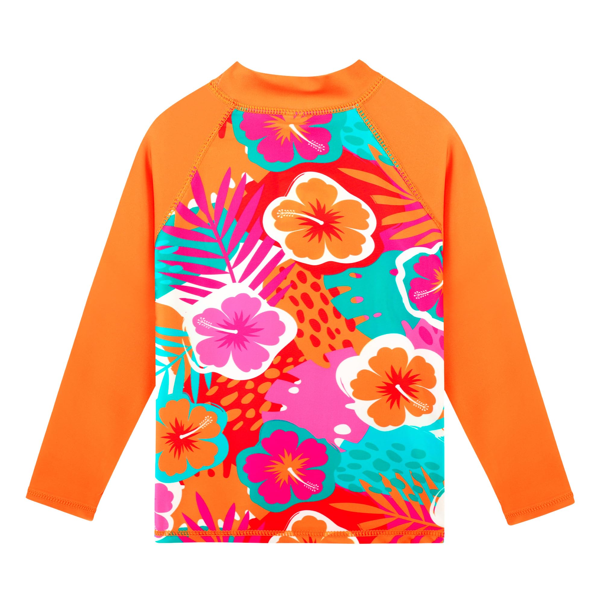 HUAANIUE Filles Enfants Maillot de Bain 2 Pièces Enfants Filles Plage Combinaison de Bain à Manches Courtes 2-12 Ans