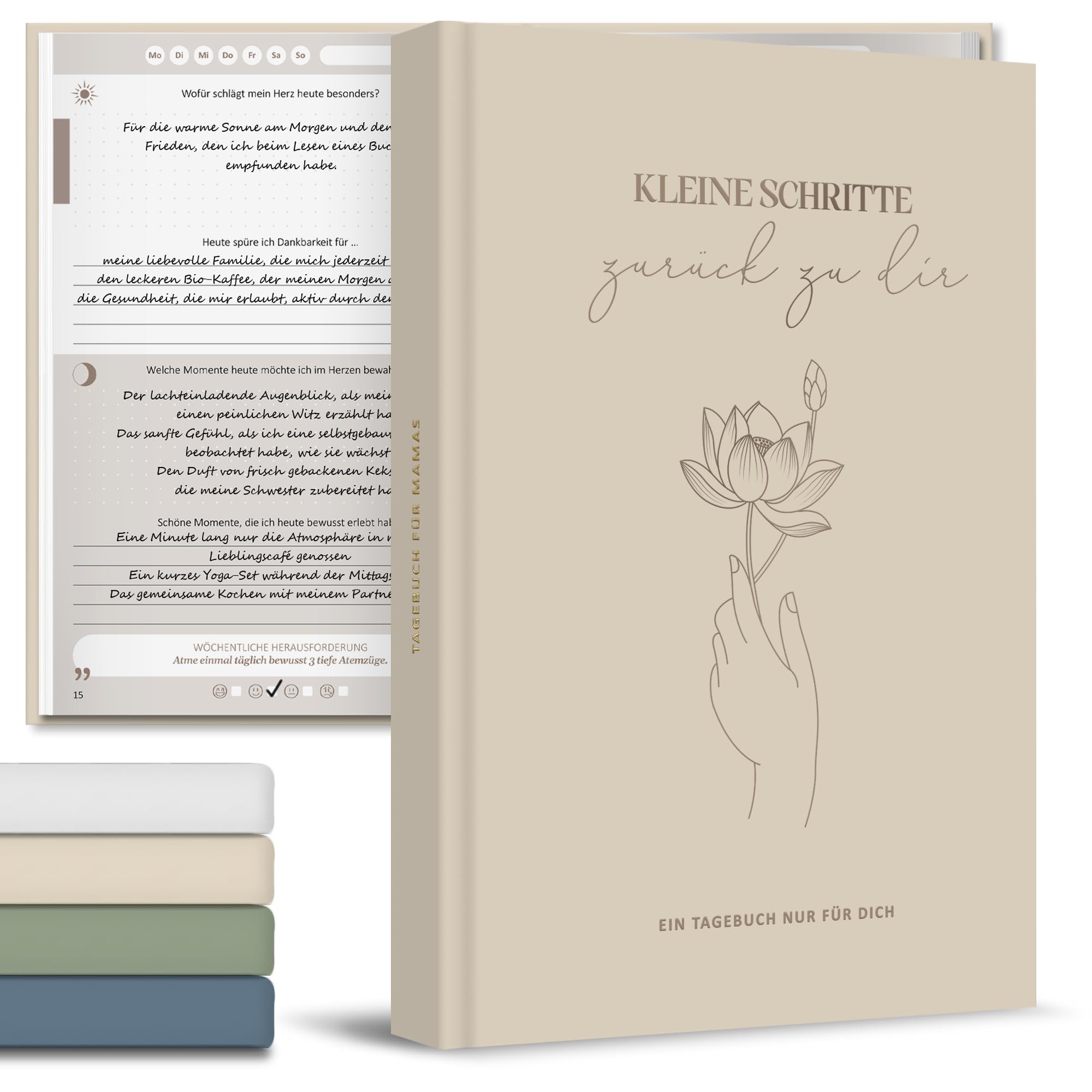 BIROYAL Muttertagsgeschenke für Mama, Geschenke für Mama - A5 Achtsamkeit Tagebuch für Mamas, Frauen Geschenk, 24 Wochen Dankbarkeitstagebuch, Mothers Day Gifts, 24 Wochen Dankbarkeitstagebuch