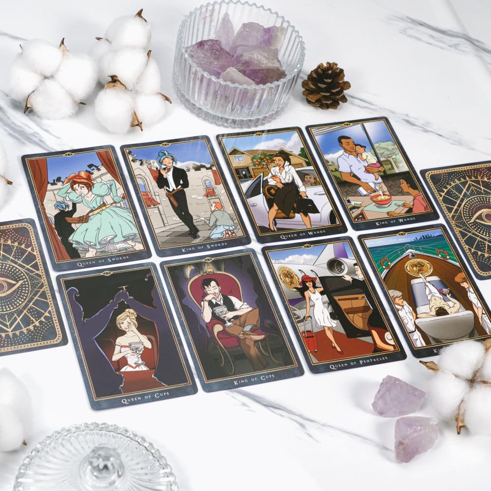 PRIME MUSE Joker Tarot Cards with Guidebook Set, Fortune Telling