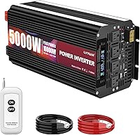 LVYUAN 5000W Heavy Duty Power Inverter 12V to 120V - 4 AC Outlets, LCD Display, Remote Control for RV, Truck, Solar, Off-Grid Camping