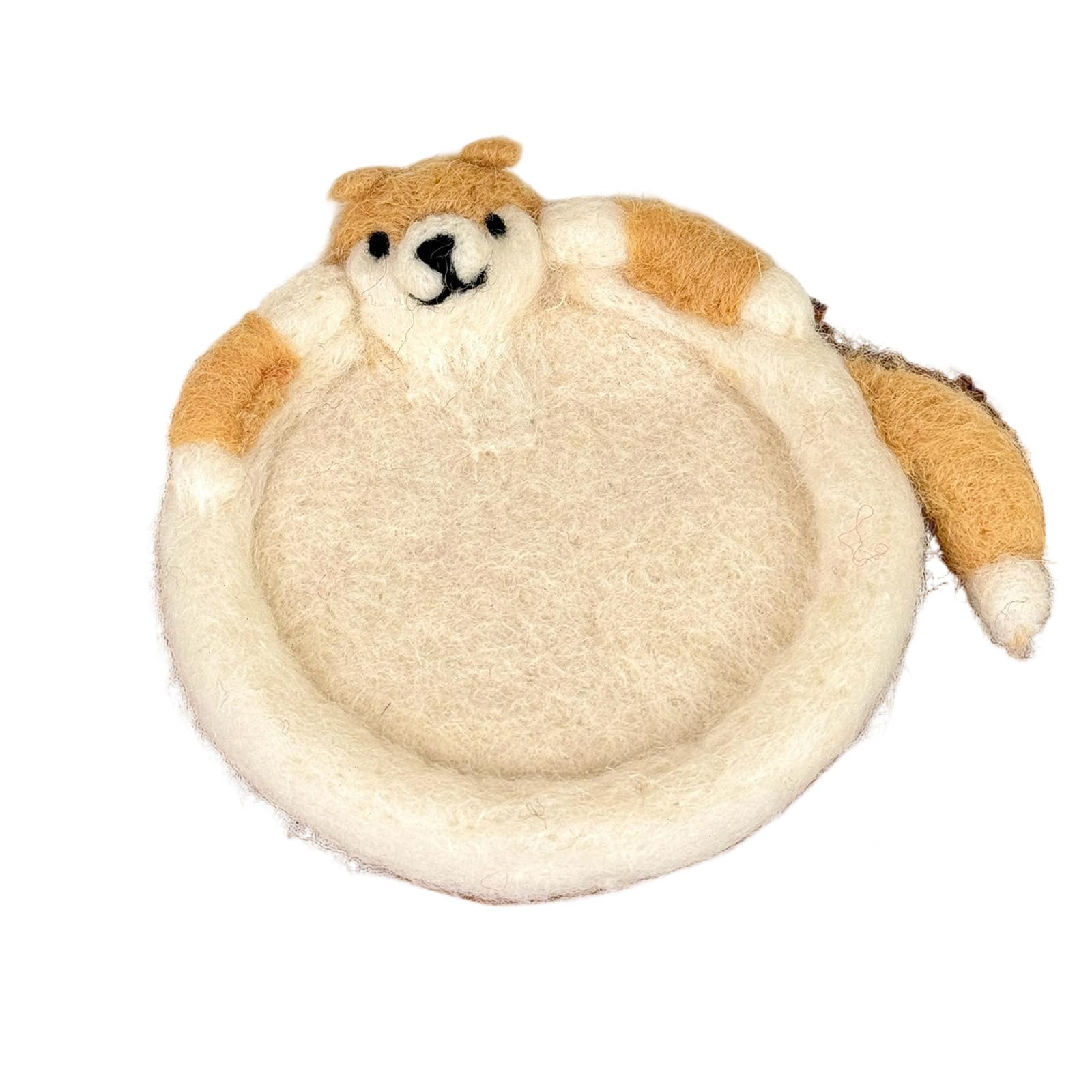 Multi Purpose Animal Themed Wool Felt Coasters Dinning Table Mat for Kitchen Use Decorative Item Simple Coasters