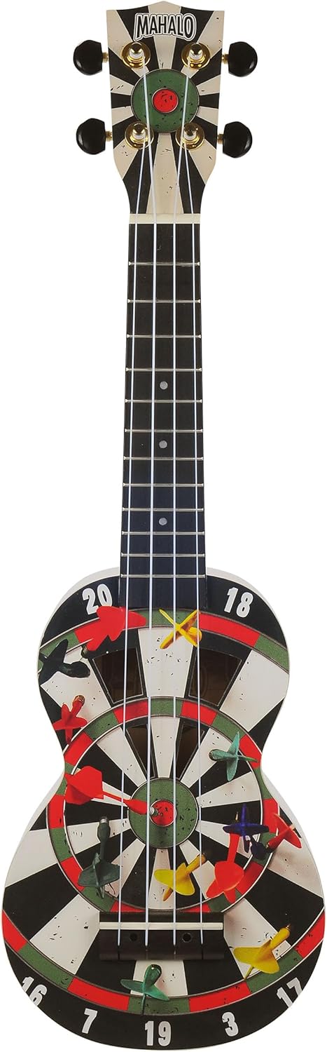 Mahalo MA1DR Art Series Soprano Ukulele, Darts Motif Graphic