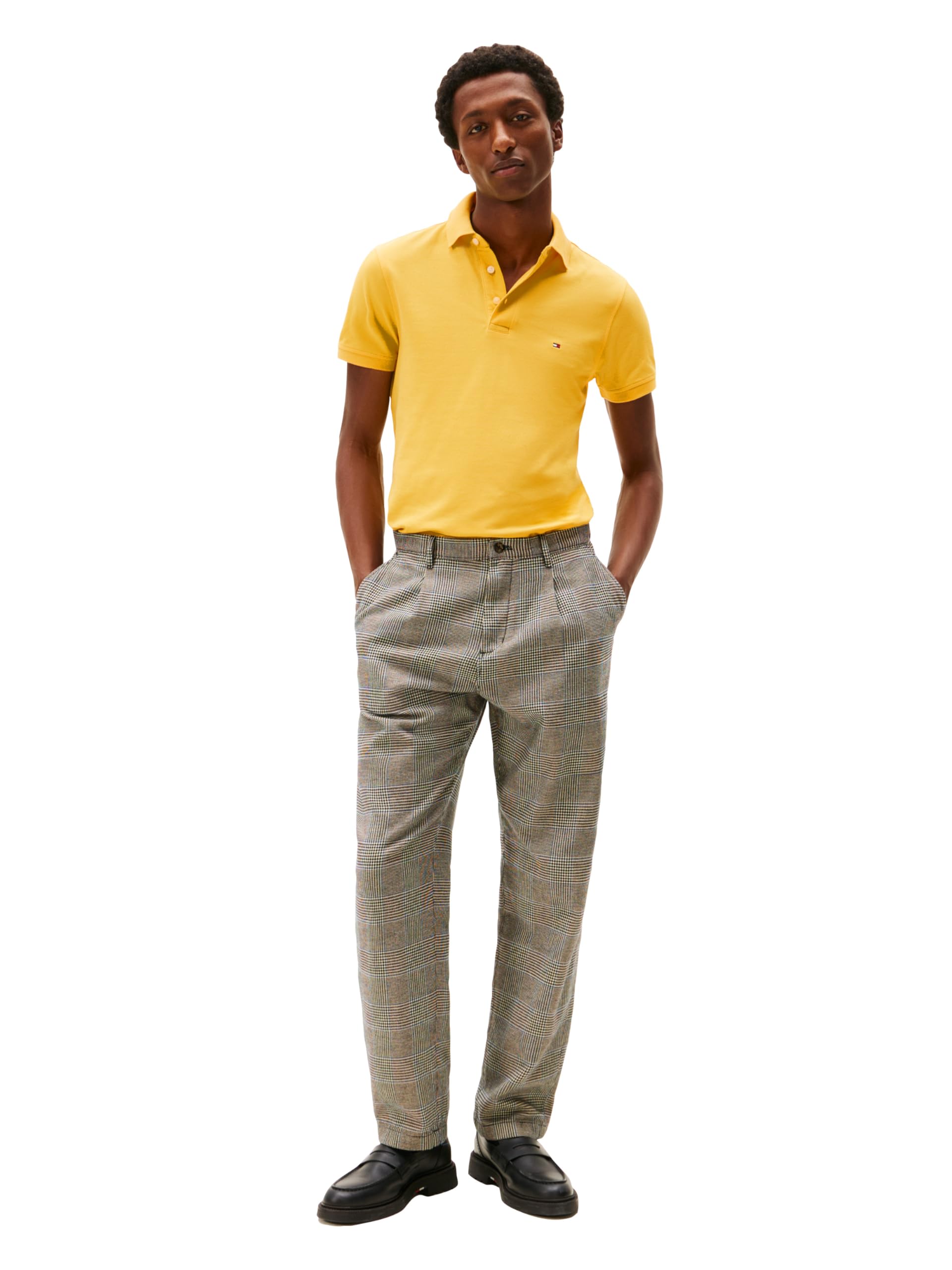 Tommy Hilfiger Short Sleeve Polo Shirts In Slim Fit with Stretch and Organic Pique Cotton Polo de Manga Corta de Corte Ajustado con algodón piqué elástico y orgánico Hombre