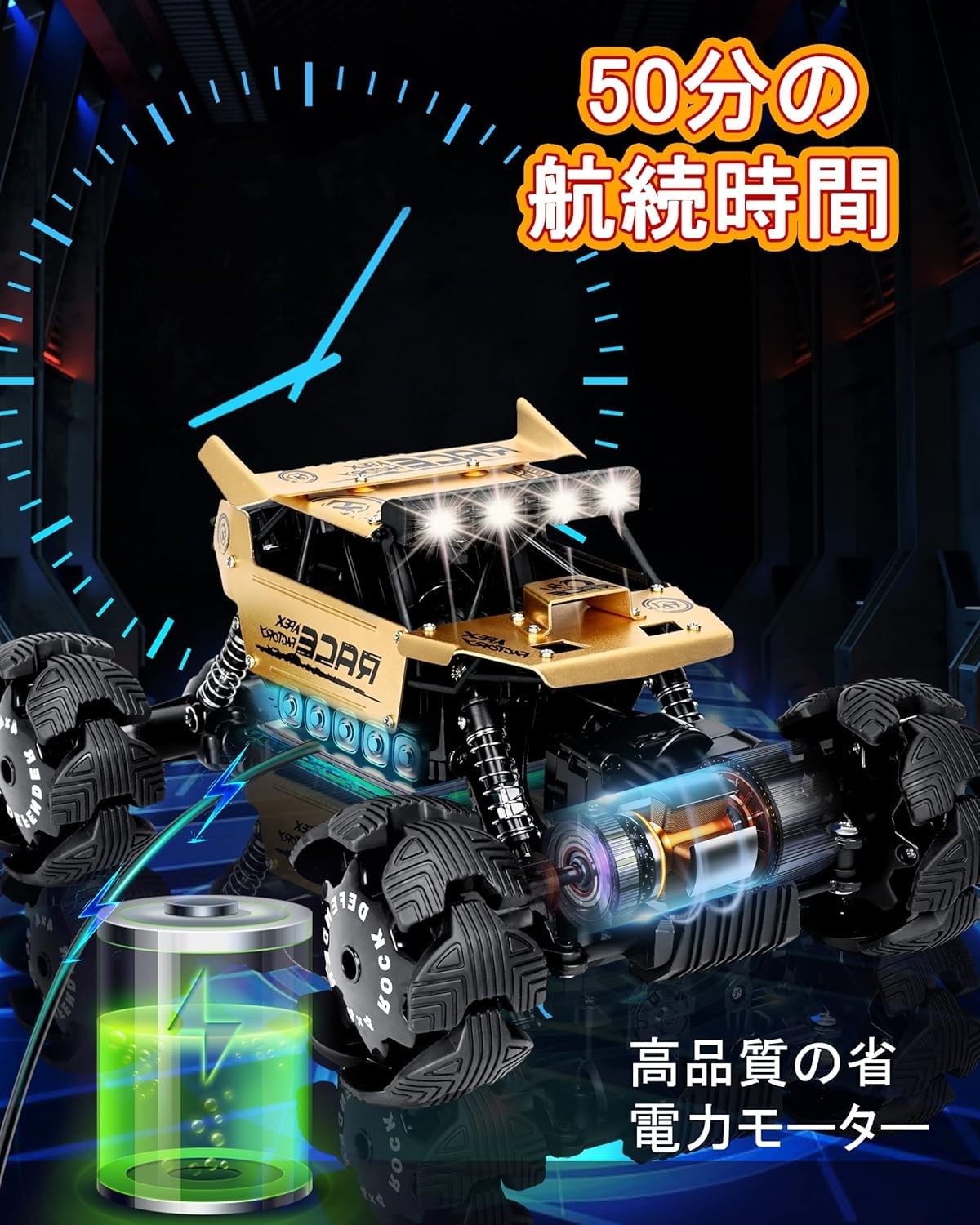 Auto RC 1/16,popolare fuoristrada,design degli pneumatici ad espansione esplosiva,perfetta auto telecomandata per fuoristrada,auto RC trazione integrale 4WD per regalo per adulti