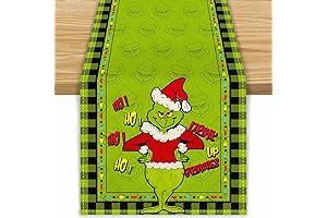 Linen Green Christmas Table Runner, a festive touch for your holiday table