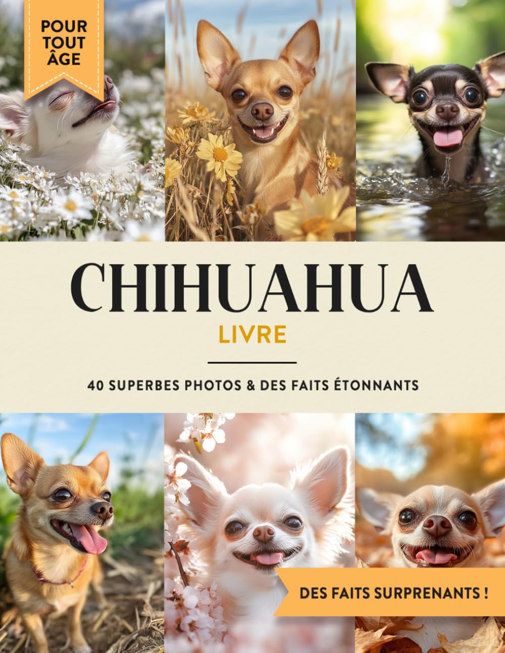 Chihuahua Livre: 40 Photos de Chiens et Faits à Offrir en Cadeau Éducatif aux Enfants et Adultes