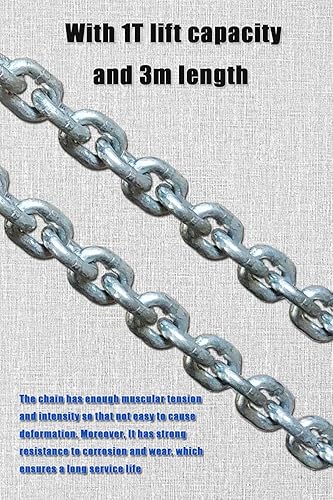 Miniatura 6 de Polipasto de cadena de palanca de 2200 libras, 10 pies, 1T 3M, polipasto de cadena de palanca de 1 tonelada, ganchos portátiles comerciales para