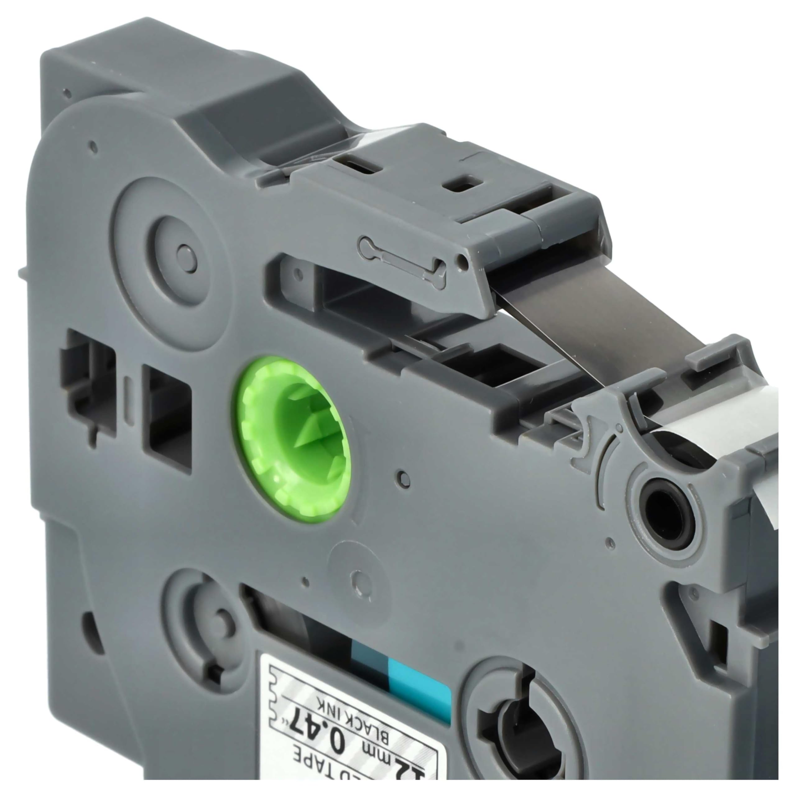 vhbw 5 x kaseta z taśmą do etykiet Brother GL H105, 100, 200, H100, 8 m x 12 mm, kolor czarny na przezroczystym