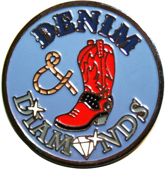 Denim Diamonds Golf Ball Marker and Matching Hat Clip