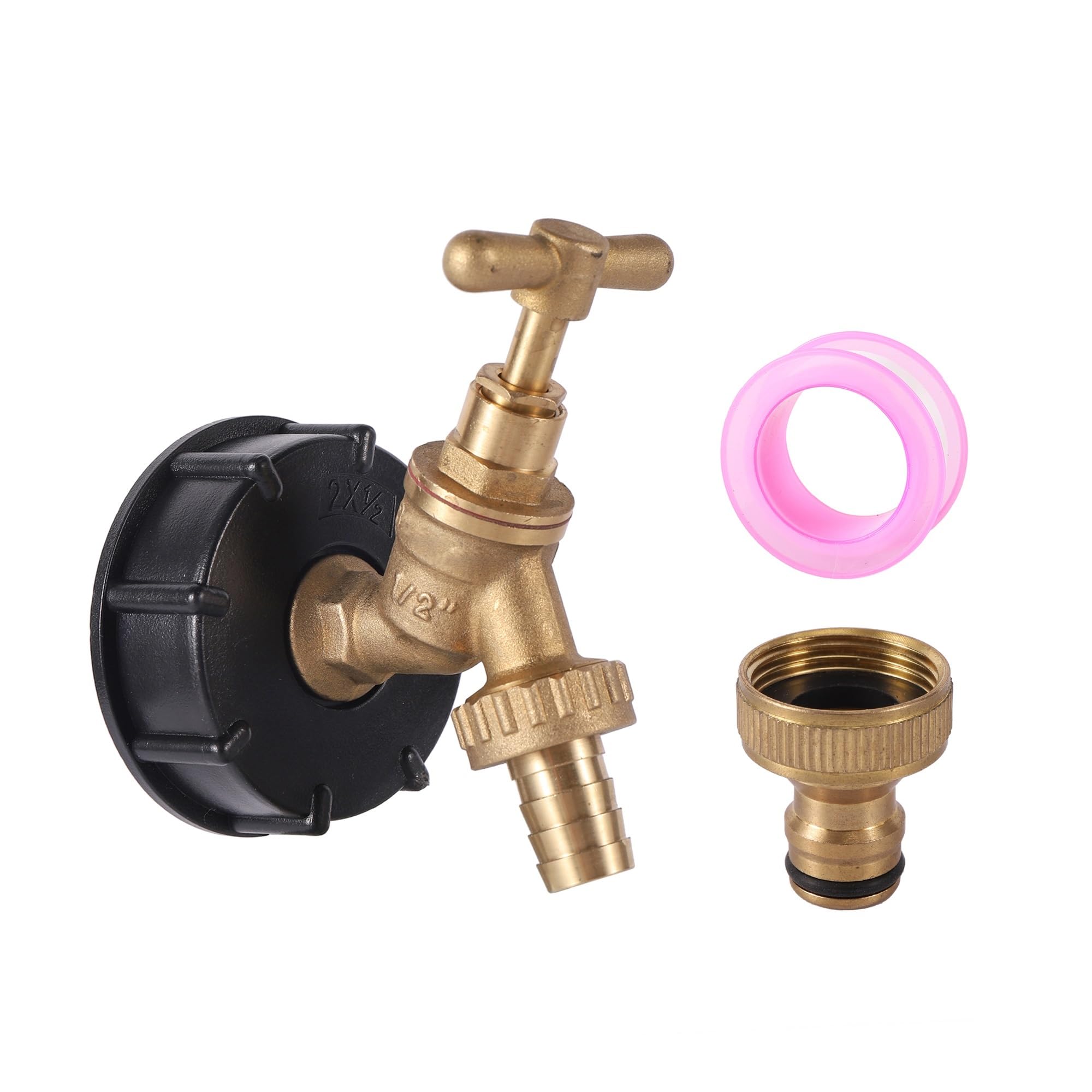 Adaptateur de réservoir IBC G1/2 robinet laiton S60X6 tuyau jardin