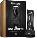 MANSCAPED® The Lawn Mower® 4.0, Electric Groin Hair Trimmer, Replaceable SkinSafe® Ceramic Blade Heads, Waterproof Wet/Dry Clippers, Rechargeable, Wireless Charging, Male Hygiene Grooming Razor