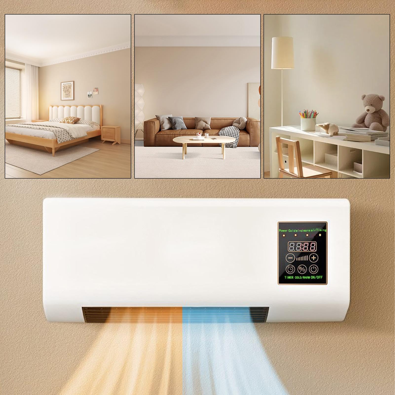 Aire Acondicionado Sin Unidad Exterior - 2000W Aire Acondicionado Portátil, AireAcondicionado Ultra Silencioso Y Portátil Con Control Remoto Y Temporizador De 8 Horas Para Dormitorio Oficina