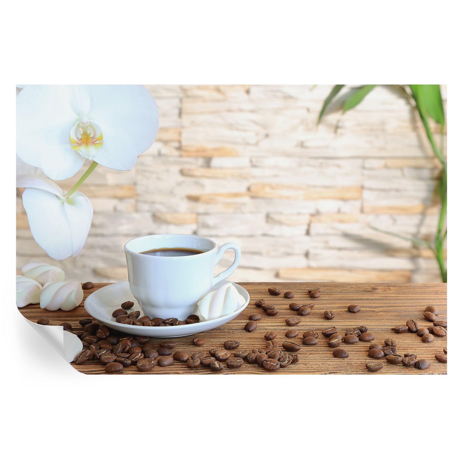 Papel pintado autoadhesivo floral 104x70 cm para decoración de salón grande