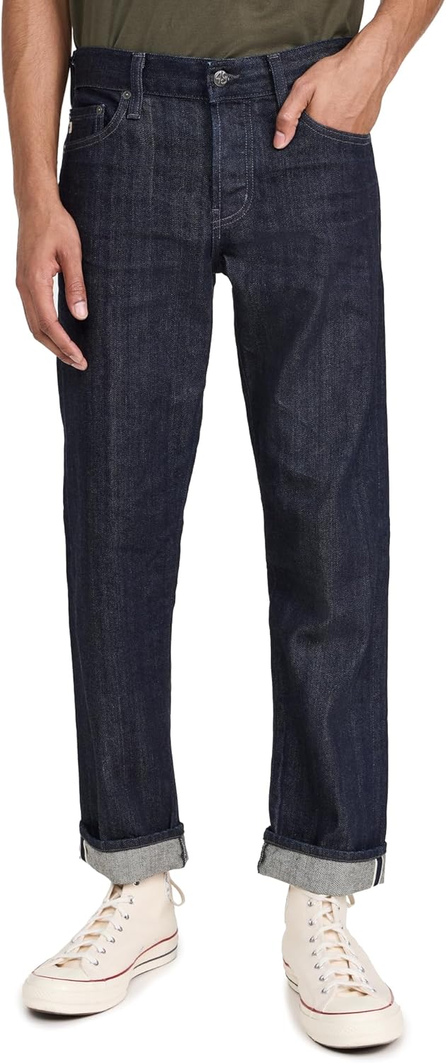 AG Adriano Goldschmied Men's Kace Modern Straight Selvedge Jeans 30"