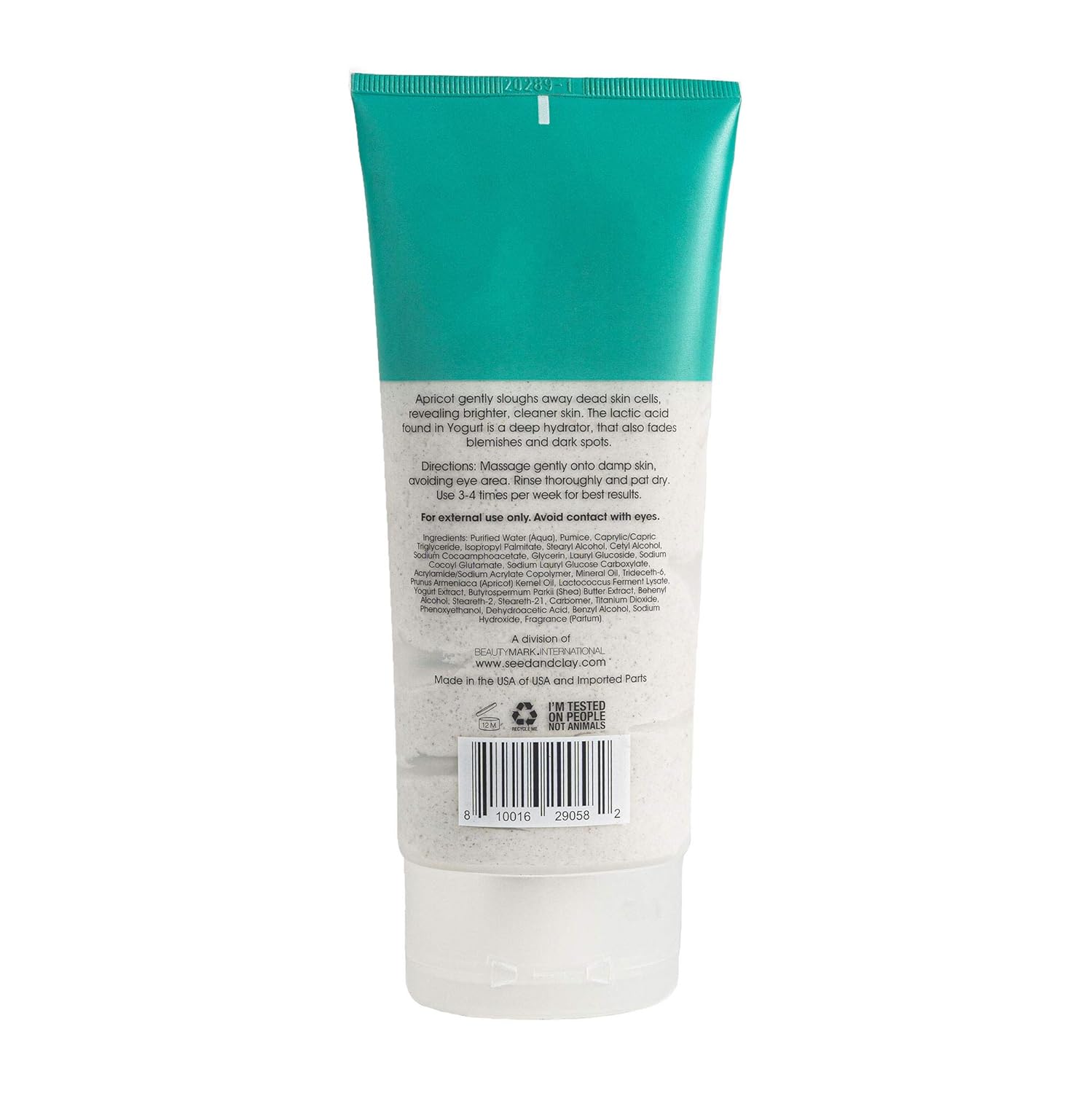 Exfoliating Face Scrub Dry Skin Facial Cleansing Clarifying Nourishing Apricot and Yogurt - 5.92 fl oz - Image 2