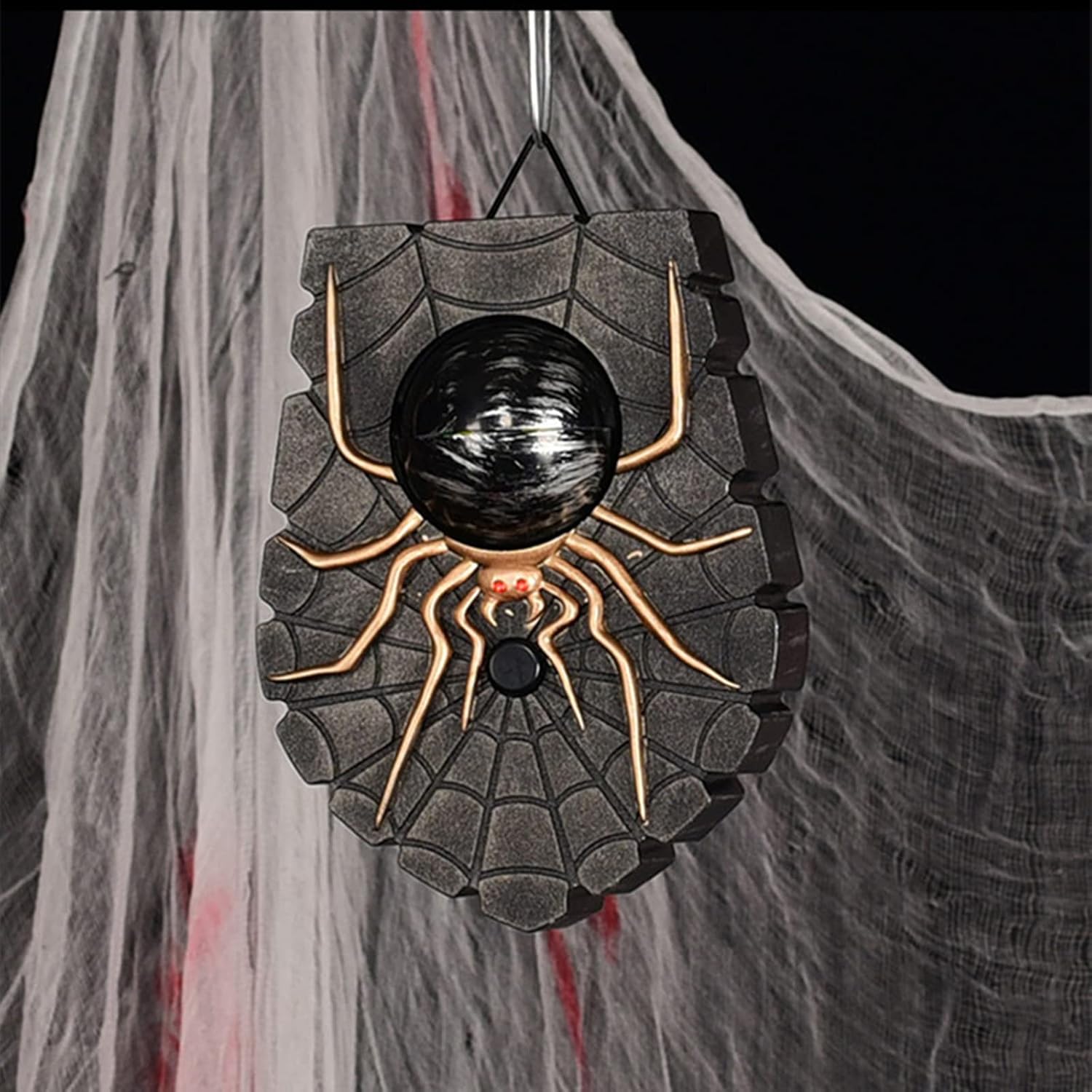 Halloween Doorbell Decoration, Animated Eyeball Haunted Doorbell Halloween Decoration with Spooky Sounds,Trick Or Treat Event For Kids, for Haunted House Halloween Party
