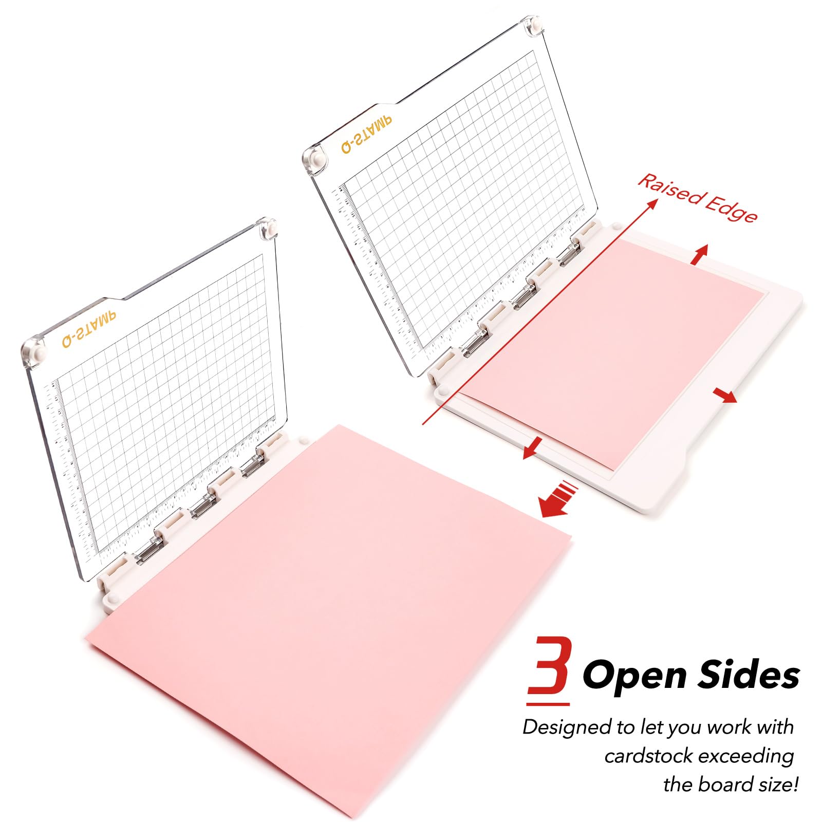 Piattaforma per timbri con tappetino antiscivolo, strumento di posizionamento per timbri accurati, fai da te, scrapbooking, creazione di biglietti, strumento di precisione per lavori di carta e
