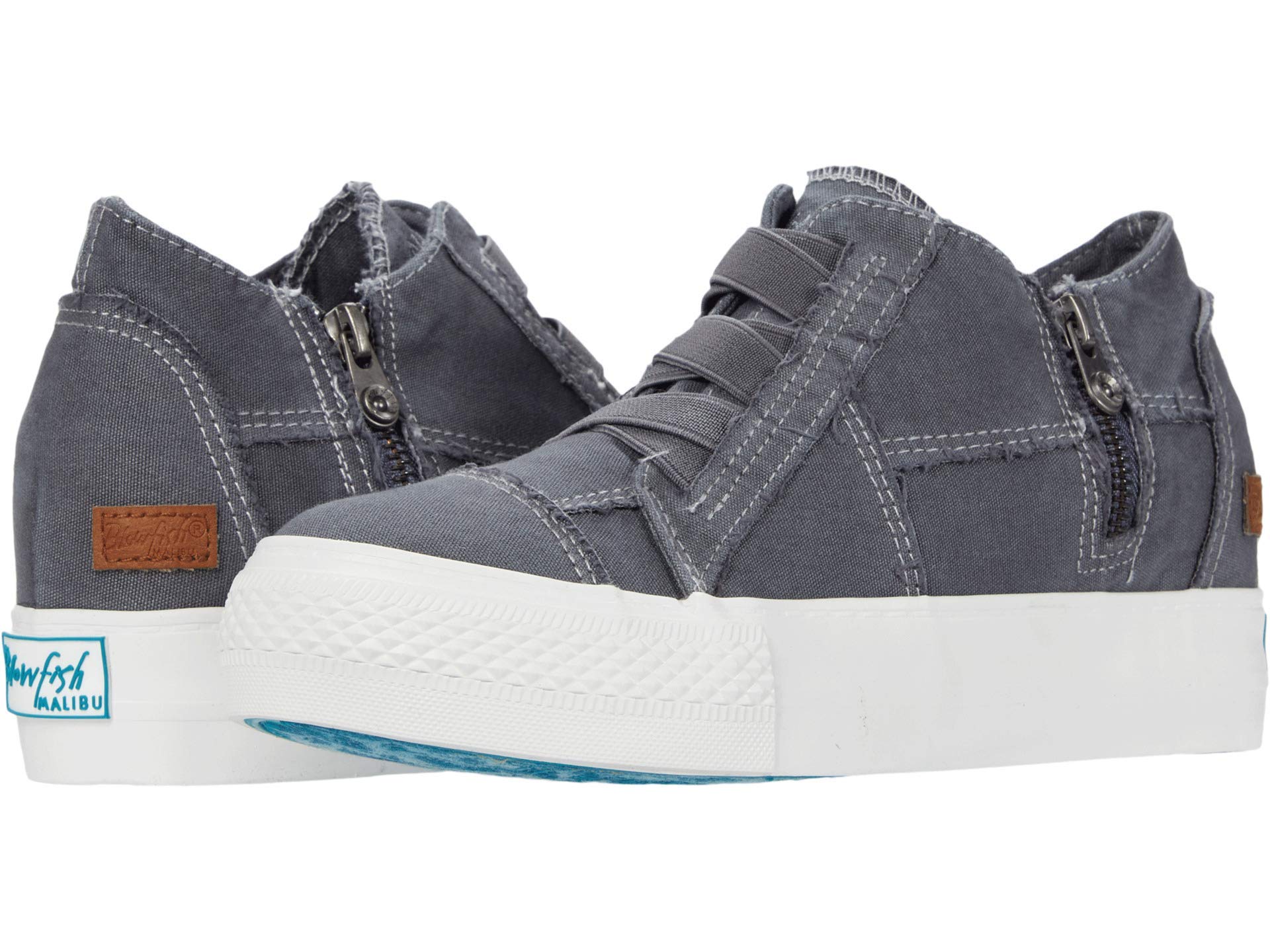 Blowfish Malibu Women's Mamba Sneaker, Blue Tuna Color Washed Canvas, 5.5 UK
