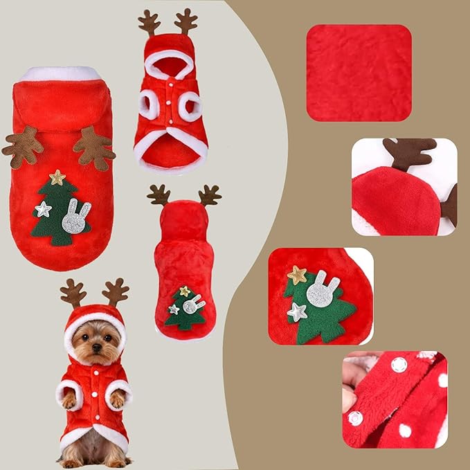 Disfraz Navideño de Árbol para Perro, Suéter de Invierno miniatura 5