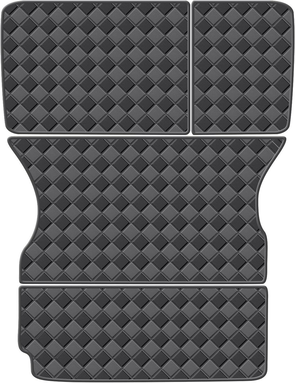 Cargo Mat & Backrest Mats for Tesla Model X 5 Seater 2016-2021(2022-Current DO NOT FIT) Accessories, All Weather Waterproof Rear Cargo Liner Rear Trunk Liner Back Seat Cover Protector