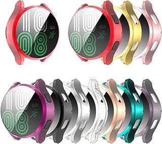 Compatible with Samsung Galaxy Watch 4 40mm 44mm Bumper Case Soft Plated TPU Protective Cover for Samsung Galaxy Watch 4 Case (40mm, 10 Colors)