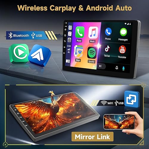 Miniatura 3 de Para Nissan Rogue X-Trail Qashqai Radio 2014-2018 Android 15 Car Stereo, Hikity 10.1 '' Pantalla táctil Radio inalámbrica Carplay Android Auto