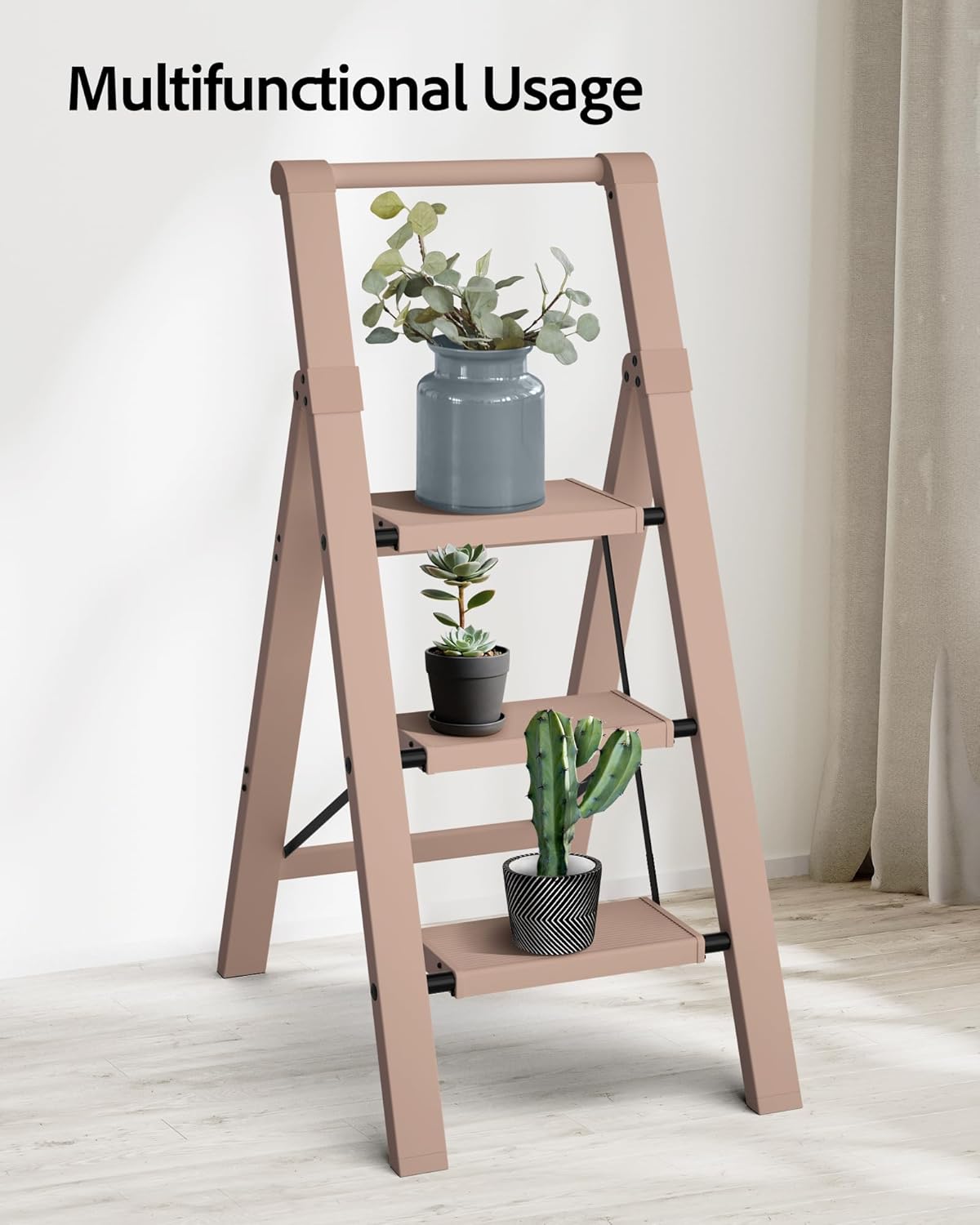 Taranta 4 Step Ladder, Lightweight Aluminum Step Stool with Convenient