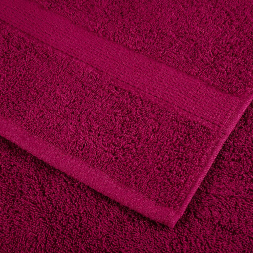 vidaXL Asciugamani Premium 2 pz Bordeaux 50x100 cm 600gsm 100% Cotone, Telo da Bagno, Set di Asciugamani da Bagno, Asciugamano per albergo