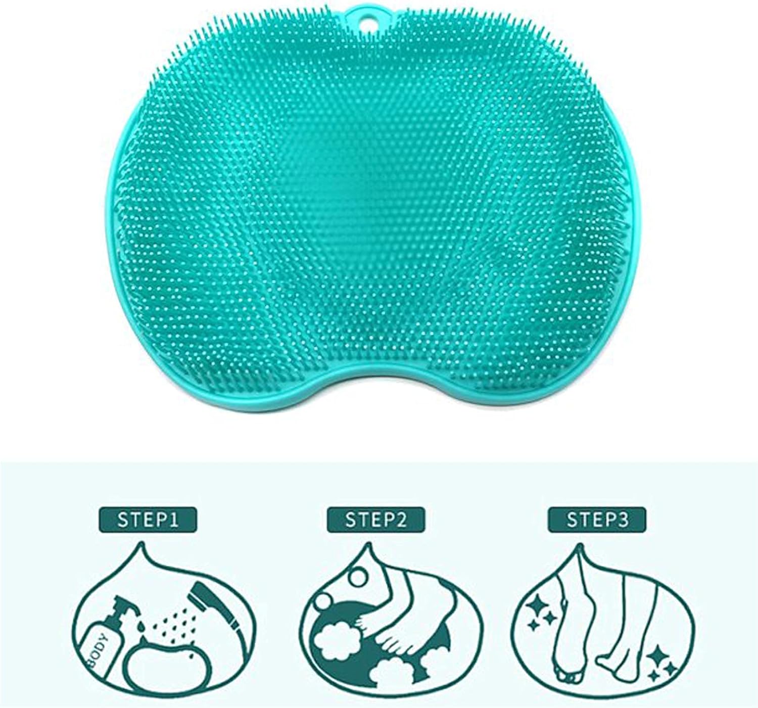 ROYPACK Shower Foot Scrubber Mat, Larger Shower Foot Scrubber Massager Cleaner with Non-Slip Suction Cups, Cleans, Smooths, Foot Scrubber for Dead Skin : Health & Household